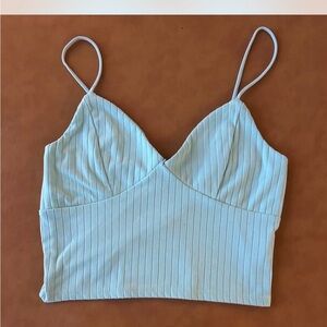 Elegant Light Blue Striped Camisole